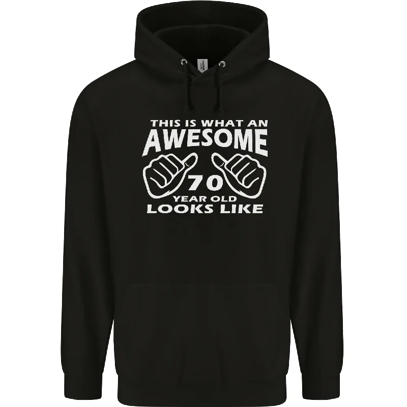 70th Birthday 70 Year Old This Is What Mens 80% Cotton Hoodie