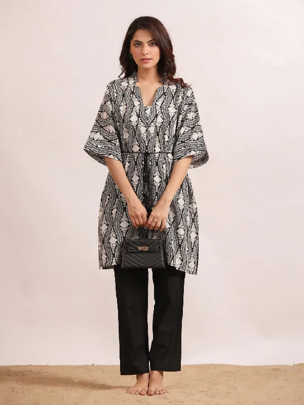 Printed Pure Cotton Kaftan With Pyjamas