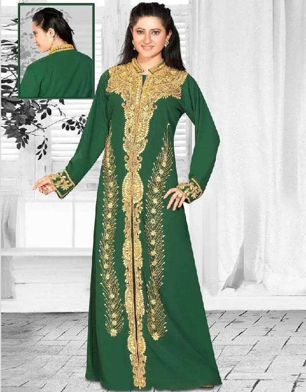 Dubai Style Party Wear Kafan With Front Slits