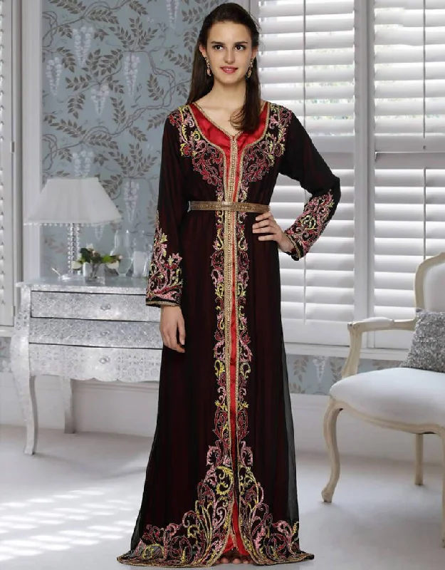 Enigmatic Faux Georgette Designer Kaftan