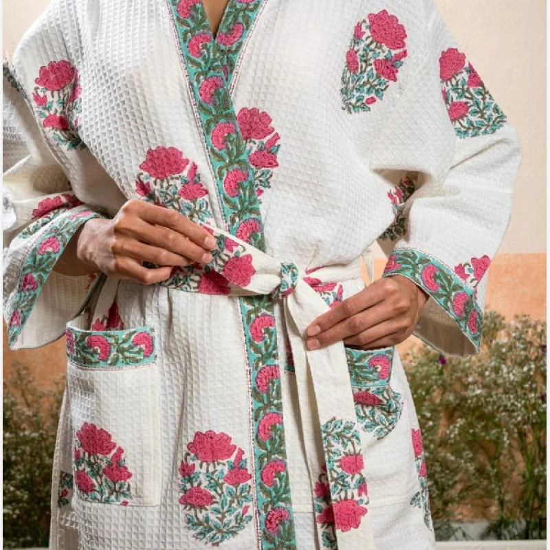 Handcrafted Cotton Women Robe – Comfortable & Stylish