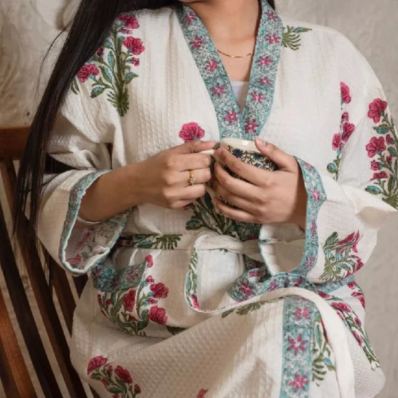 Handcrafted Cotton Women Robe – Comfortable & Stylish