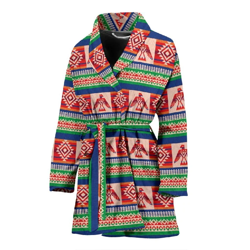 Navajo Aztec Tribal Native Indians American Print Women Long Robe