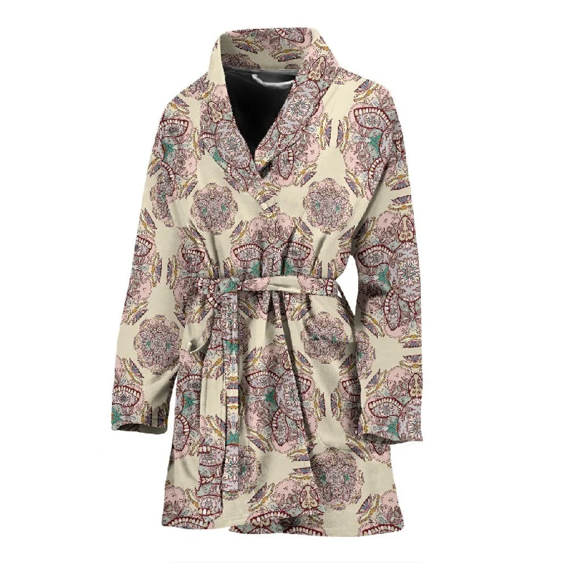 Sea Turtle Hawaiian Pattern Print Women Long Robe