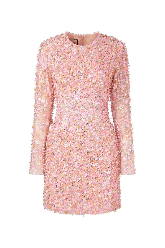 MIA PINK BEADED MINI DRESS