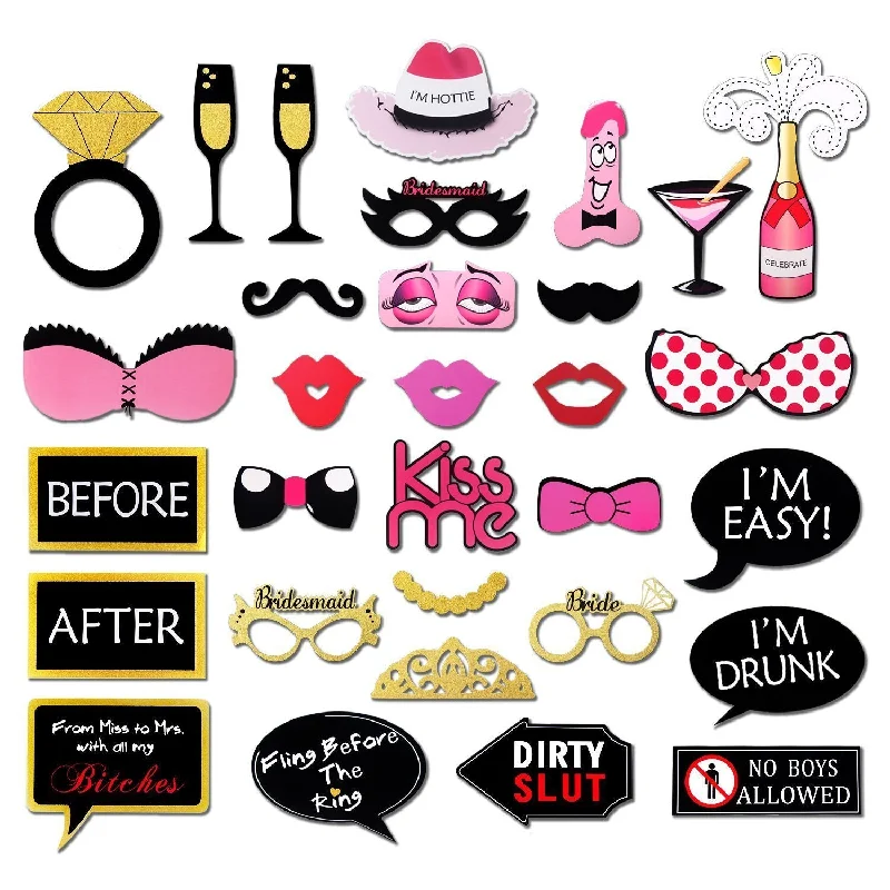 31 Pcs Single Queen Party Photo Booth Props