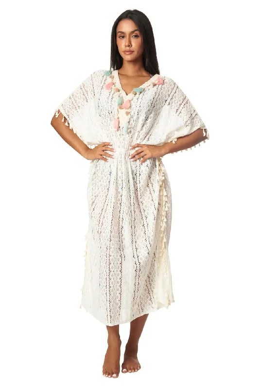 Boho Lace Maxi Kaftan Dress