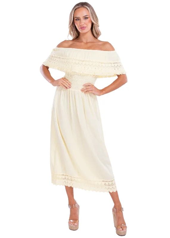 'Constance' Off Shoulder Maxi Dress