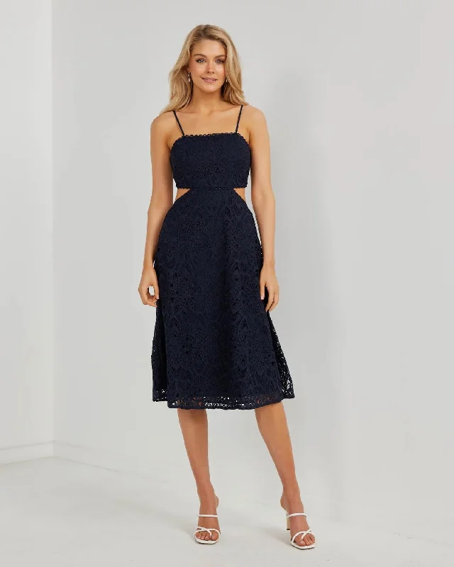 Emilia Dress-Navy