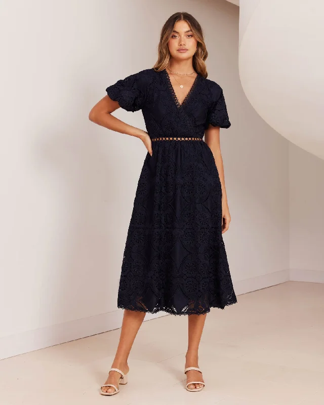 Kennedy Dress-Navy