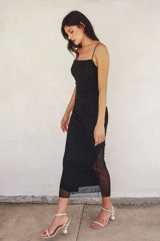 Night We Met Ruched Bodycon Maxi Dress