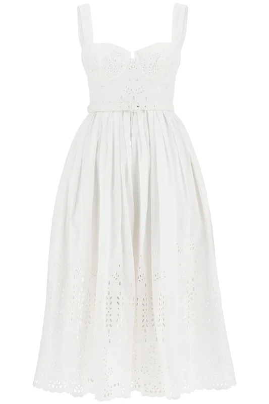 sangallo lace midi dress PF24 003M W WHITE