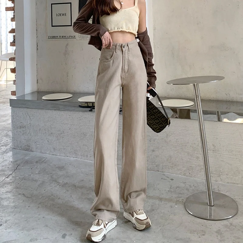 NiDELL: Women’s Vintage Jeans Long Pants for Autumn