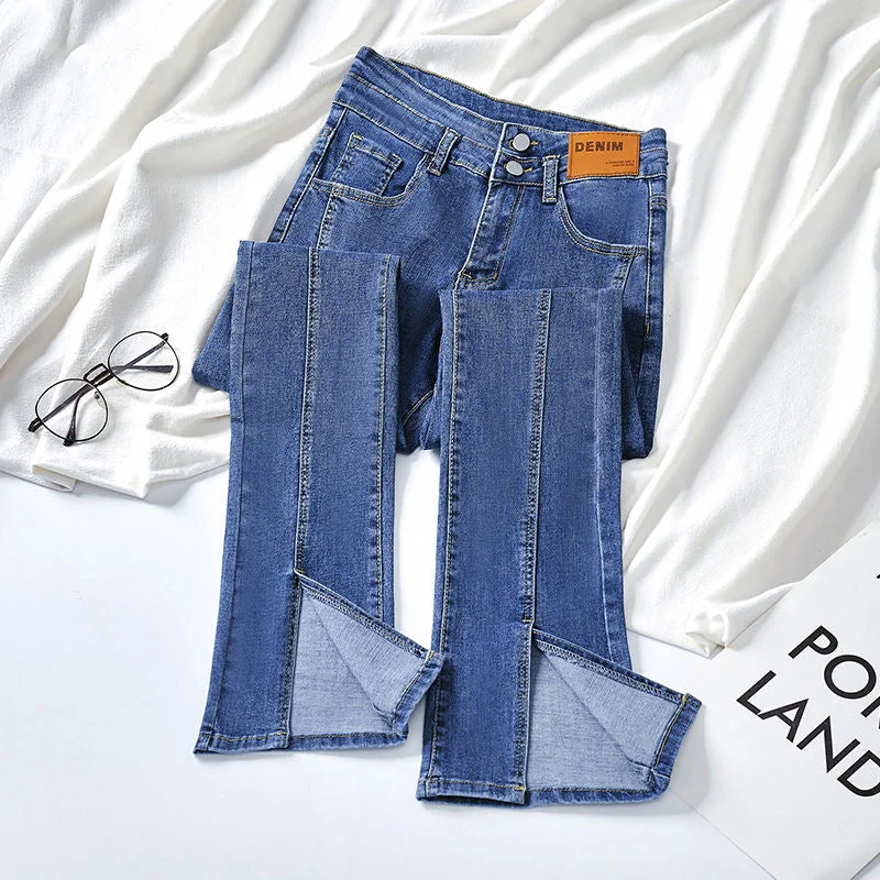 NiDELL: Women’s Vintage Jeans Long Pants for Spring