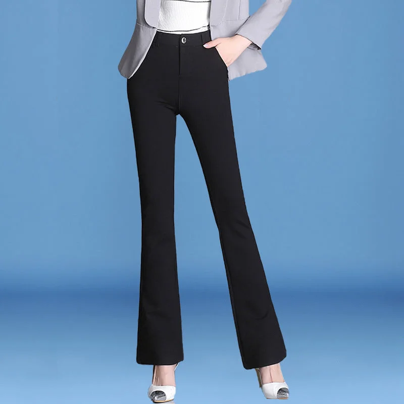 NiDELL: Women’s Elegant High Waist Long Pants for Autumn