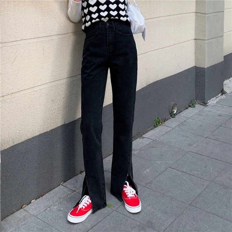 NiDELL: Women’s Vintage Loose Jeans Long Pants For Spring