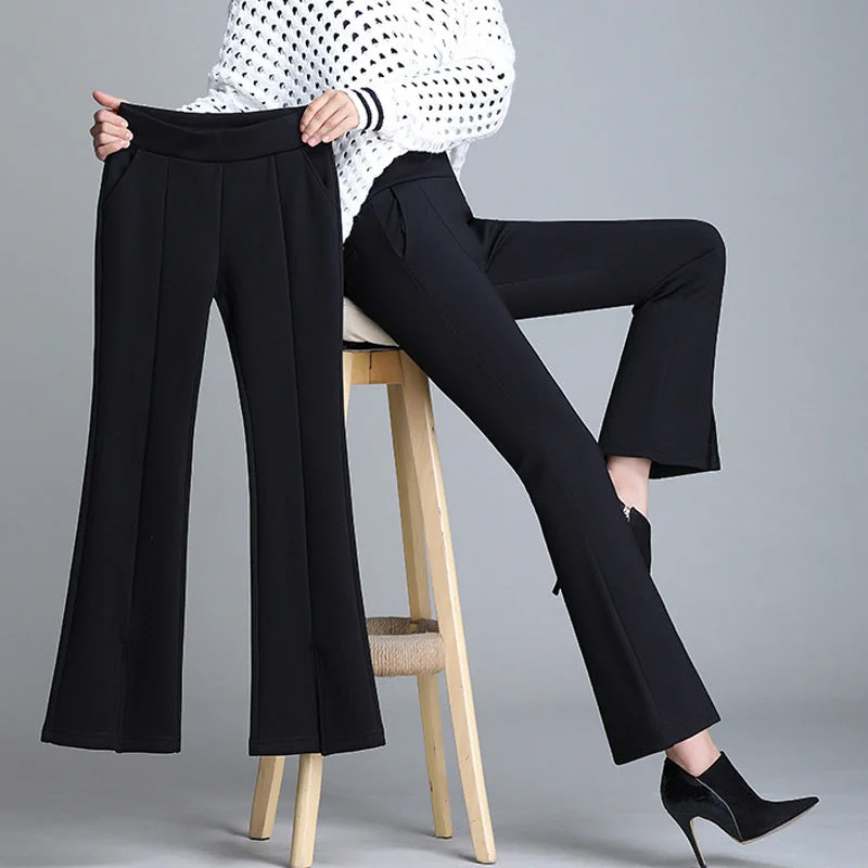 NiDELL: Women’s Elegant High Waist Long Pants for Autumn