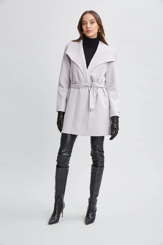 Tahari Wool Blend Wrap Coat