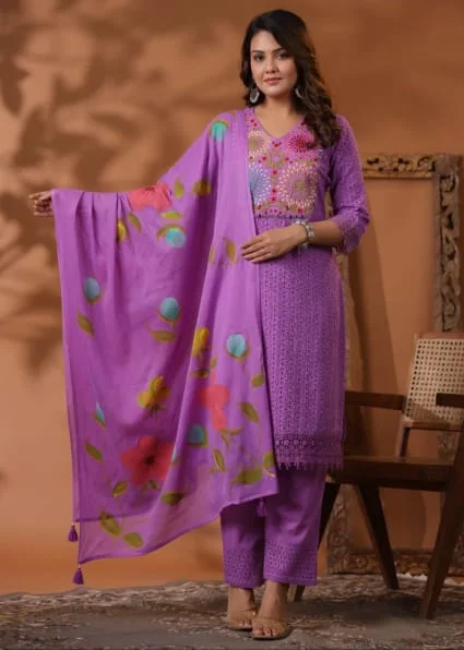 New Exclusive Premium Dress  cotton shifli suit set with Premium Dupatta Set