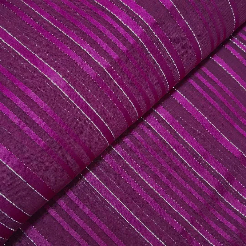 Pink Stripes Printed Georgette Fabric