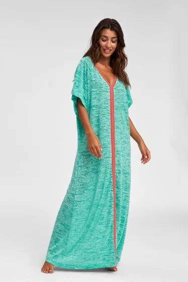 Turquoise Beach Cover Up - Inca Abaya Mint