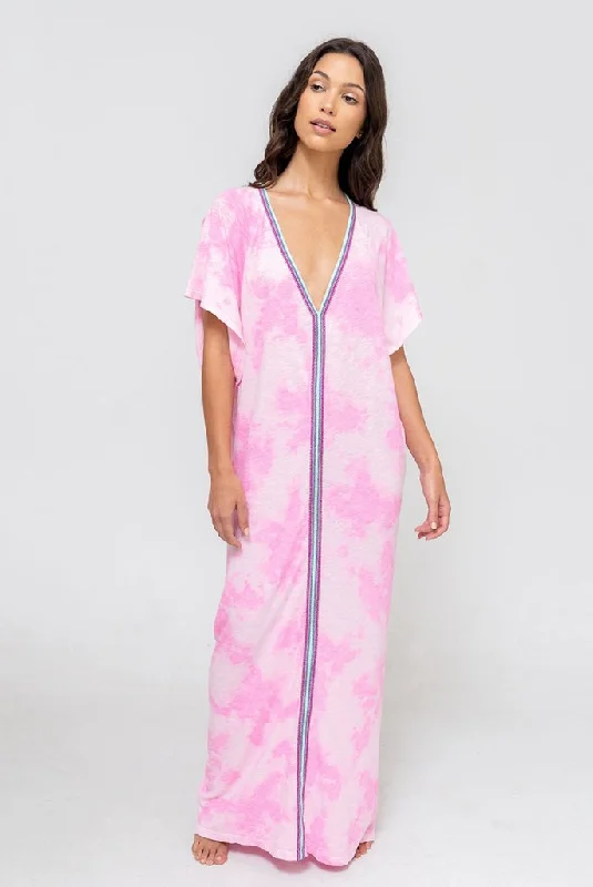 Tie Dye Inca Abaya Bubblegum Pink