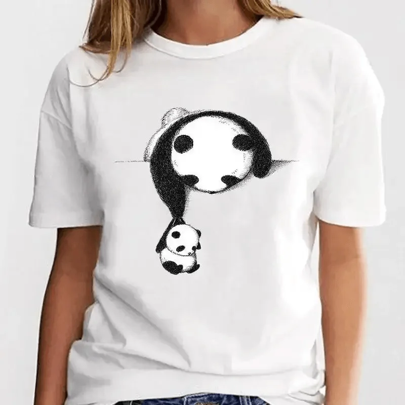 New Panda Lovely Cute Casual Plus Size T Shirt Women