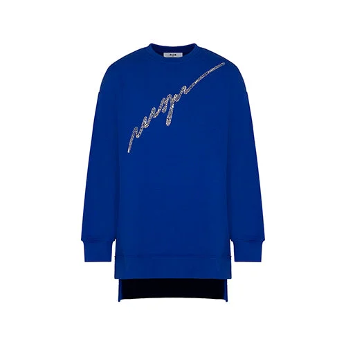 Royal blue sweatshirt dress by MSGM