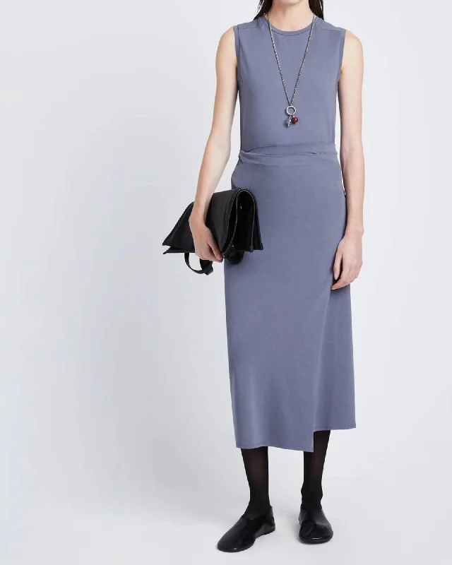 T Shirt Wrap Dress In Steel Grey | Steel Grey