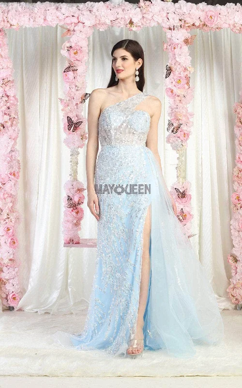 May Queen RQ8026 - Beaded Lace Gown