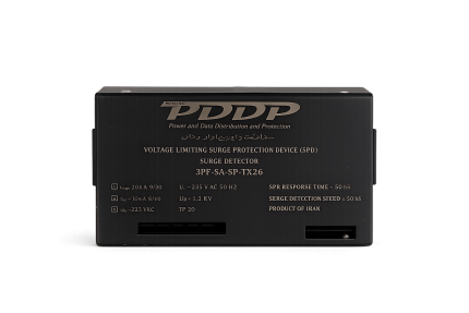 محافظ برق سه فاز دارای ارت PDDP مدل 3PF-SA-SP-TX26 | سرج ارستر کلاس B+C